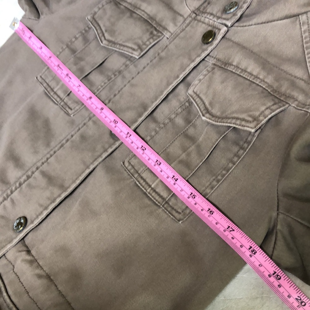 Lucky Brand Women’s Military Field Jacket Hood Full Zip Olive Green Size XS - Picture 6 of 14